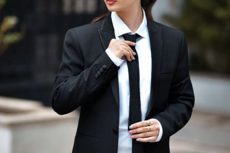 Timeless Elegance - Woman in black suit